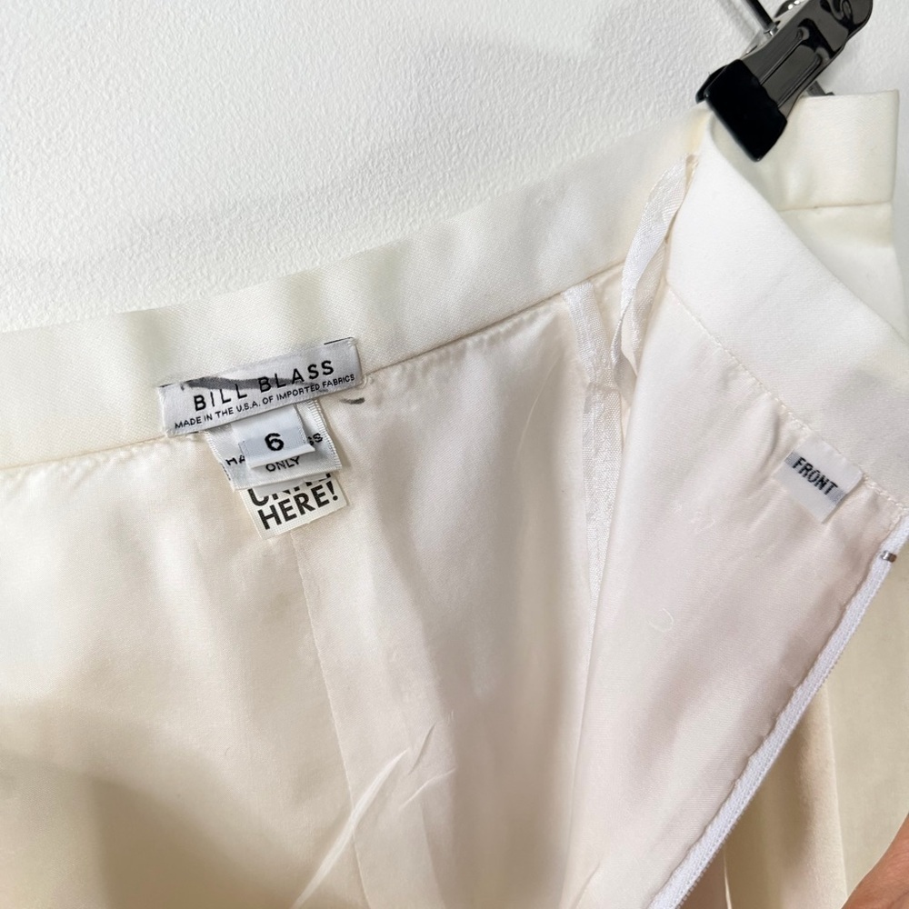 Bill Blass Ivory Cream High Waist Trousers Size Small 4/6 Vintage Tailored Pants - Picture 9 of 9
